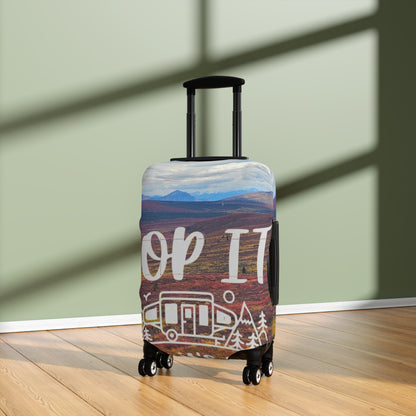Pop It Camper Luggage Cover — Scenic RV Travel Suitcase Protector