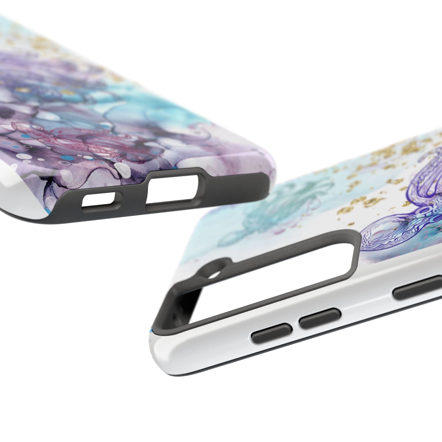 Octopus Art Tough Phone Case — Purple Nautical Sea Creature Design