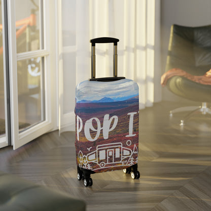 Pop It Camper Luggage Cover — Scenic RV Travel Suitcase Protector