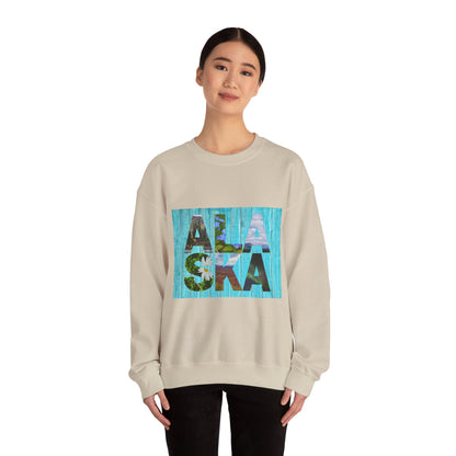 Alaska Crewneck Sweatshirt — Retro 'Alaska' Graphic Pullover