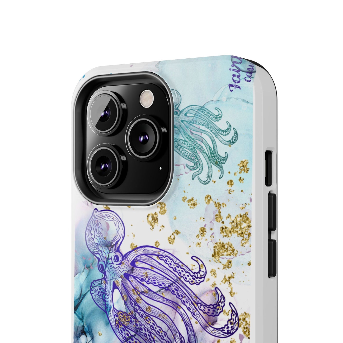 Octopus Art Tough Phone Case — Purple Nautical Sea Creature Design