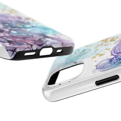 Octopus Art Tough Phone Case — Purple Nautical Sea Creature Design