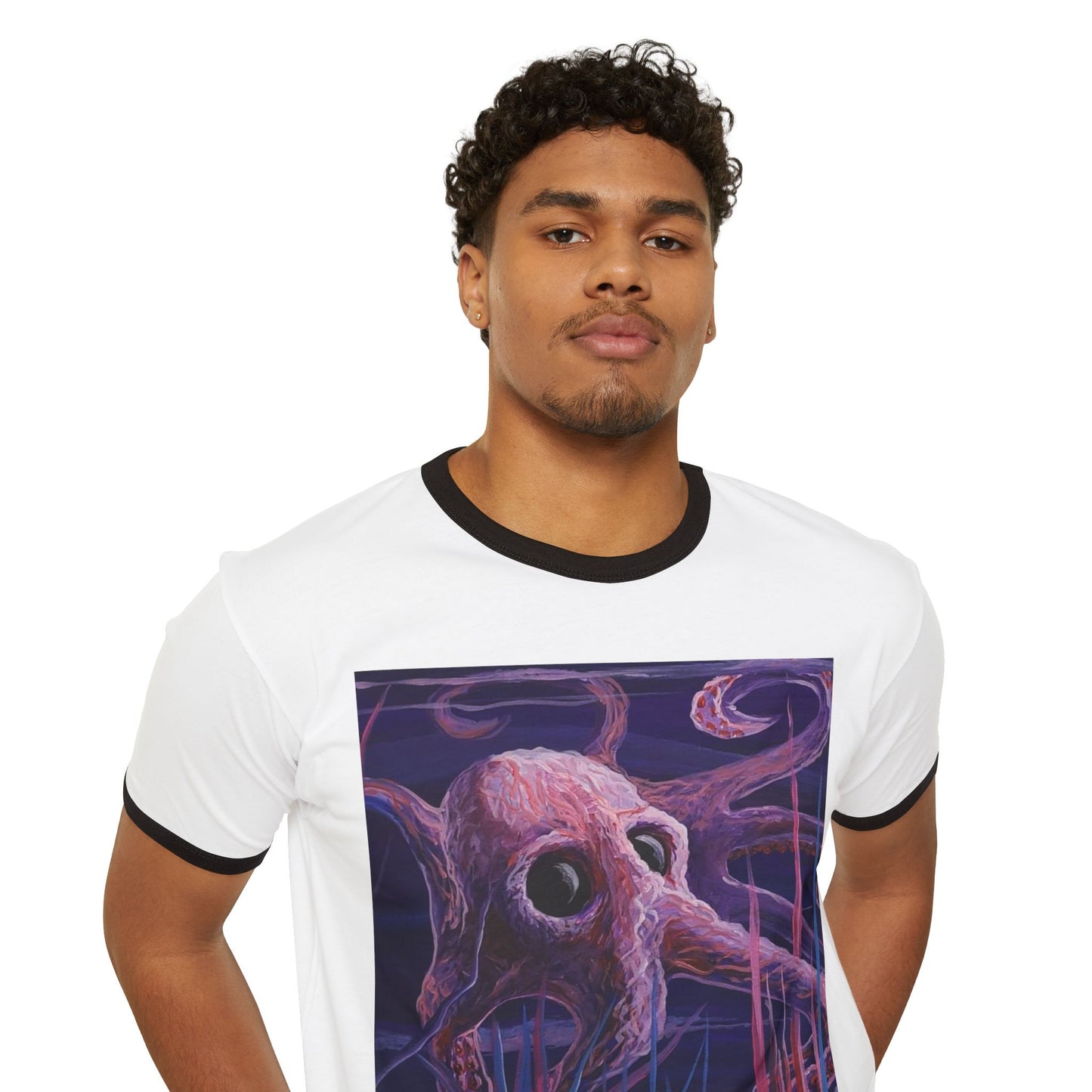 Surreal Oceanic Skull Ringer Tee