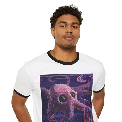 Surreal Oceanic Skull Ringer Tee