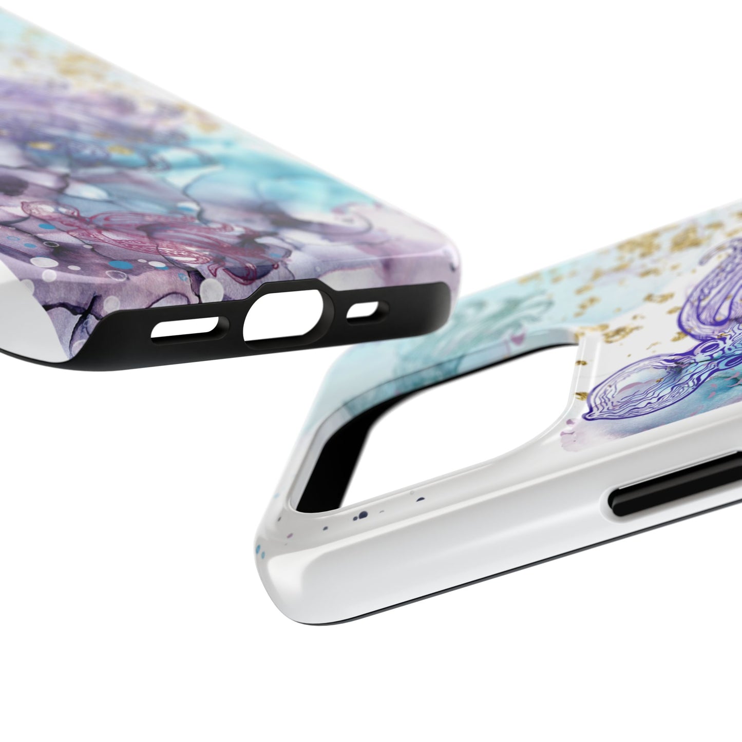 Octopus Art Tough Phone Case — Purple Nautical Sea Creature Design