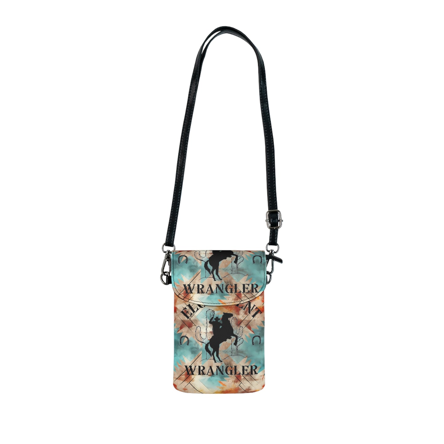 Elopement Wrangler Rodeo Crossbody Phone Wallet — Small Leather Cell Phone Pouch with Strap