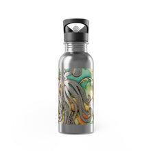 20oz Stainless Steel Water Bottle — Octopus Ocean Art with Straw Lid
