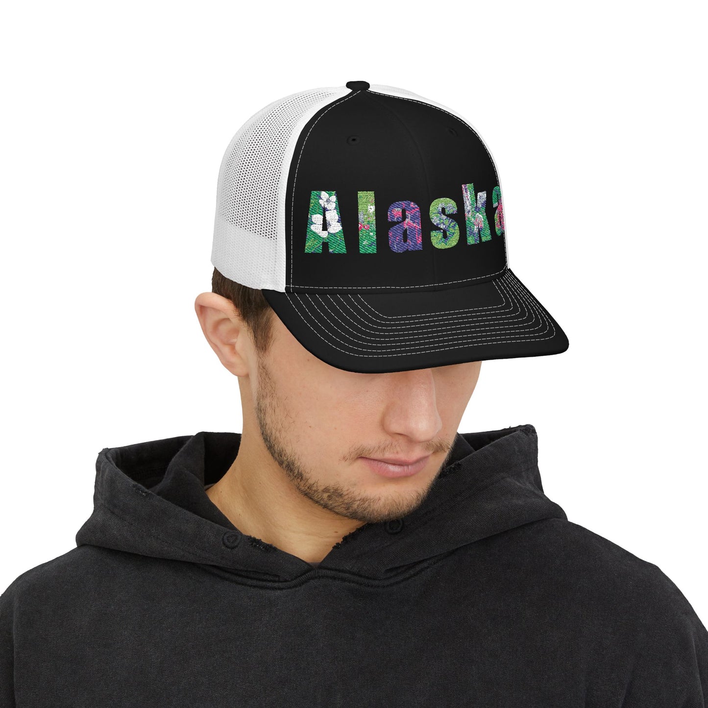 Alaska Floral Snapback Trucker Cap