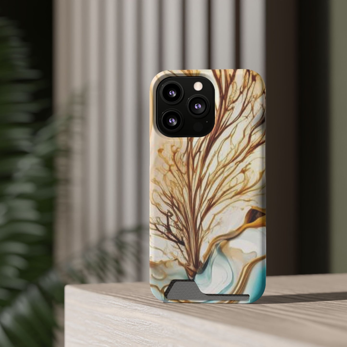 Card-Holder Phone Case — Protective Phone Case with Card Slot, Whimsical Art