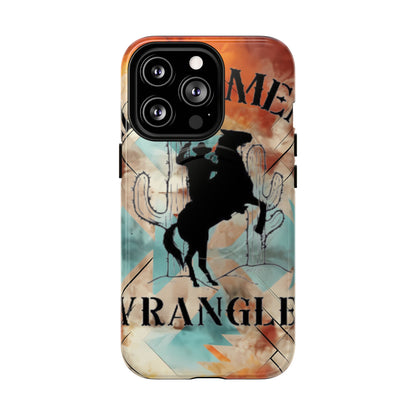Elopement  Wrangler Tough Magnetic Phone Case — Rodeo Cowboy Silhouette Design