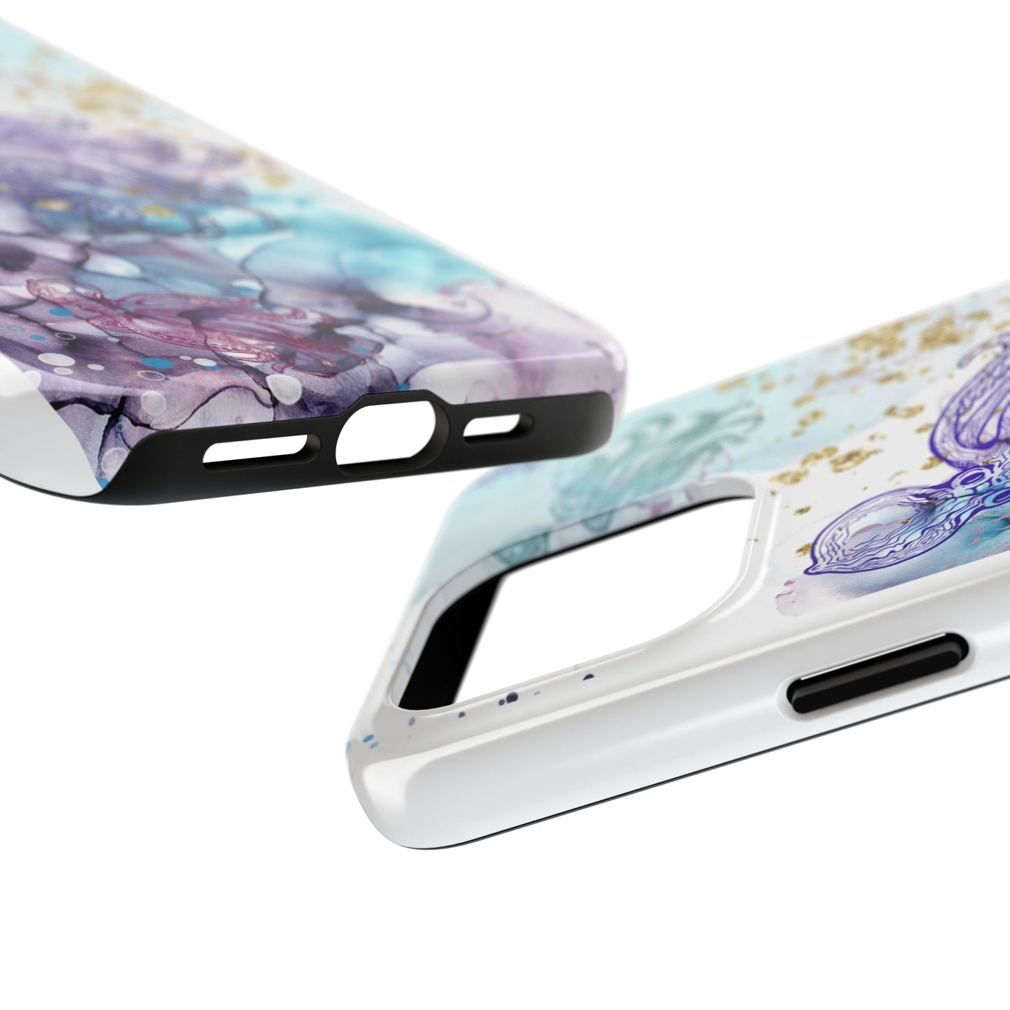 Octopus Art Tough Phone Case — Purple Nautical Sea Creature Design