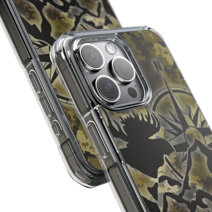 Camo Outdoors Phone Case — Compass & Wildlife Clear Magnetic Impact Case