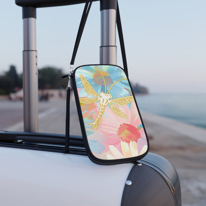 Floral Dragonfly Passport Wallet — Pastel Travel Document Holder
