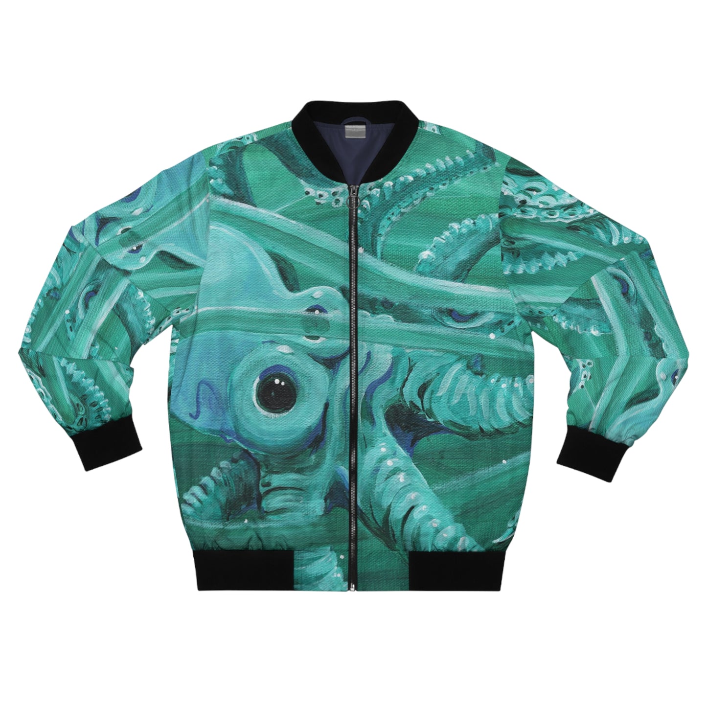 green octopus Bomber Jacket —  All-Over Print