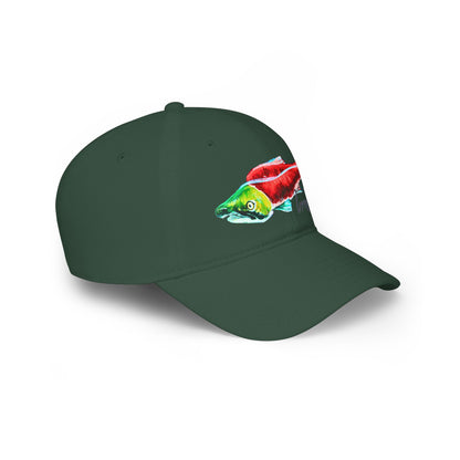 Salmon Sketch Baseball Cap — Hand-Drawn Fish Hat for Anglers & Outdoors