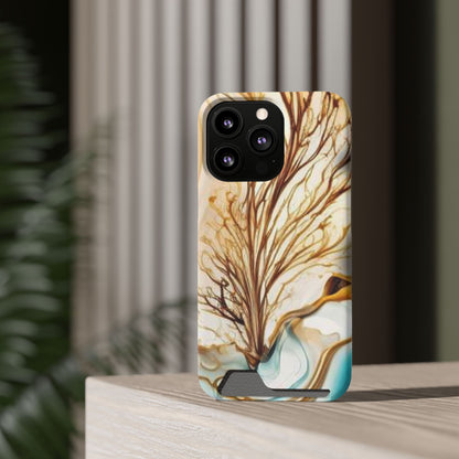Card-Holder Phone Case — Protective Phone Case with Card Slot, Whimsical Art