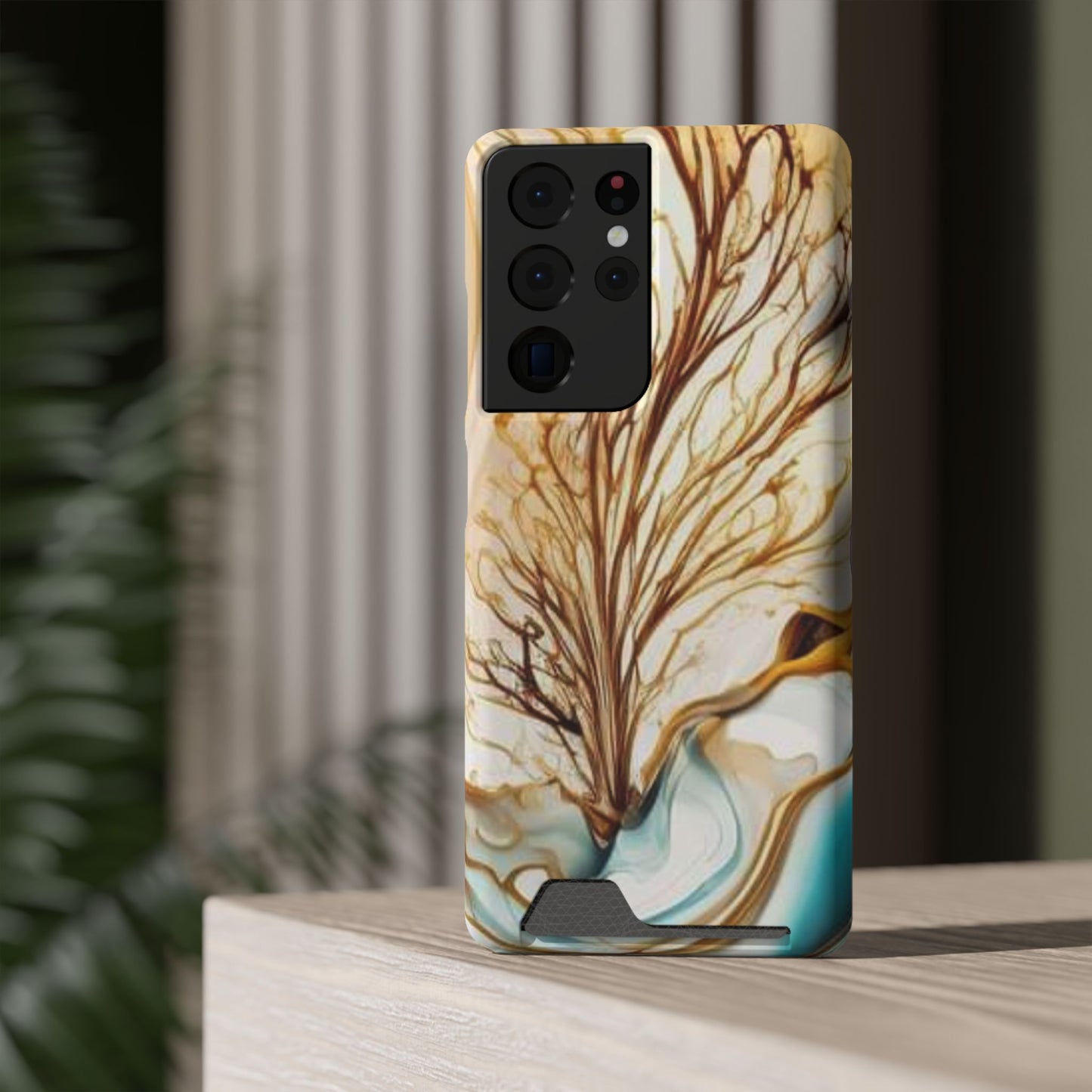 Card-Holder Phone Case — Protective Phone Case with Card Slot, Whimsical Art