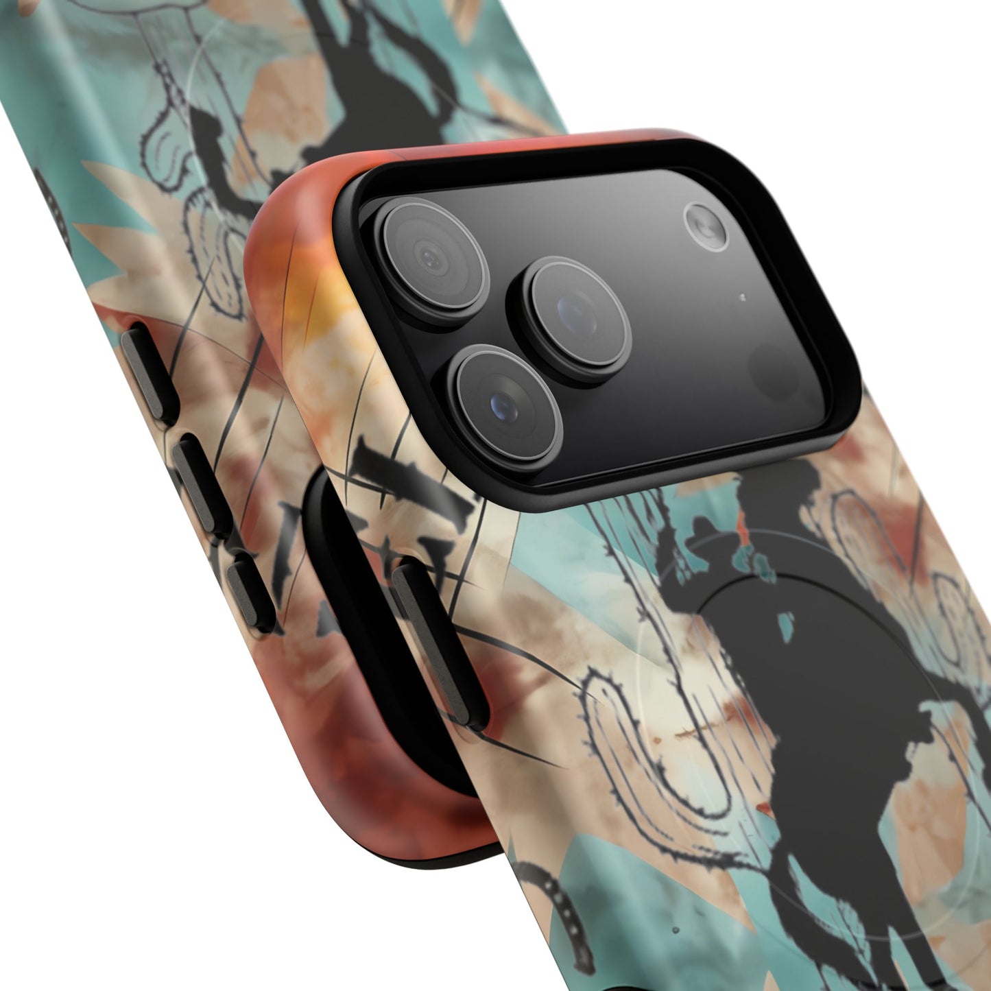 Elopement  Wrangler Tough Magnetic Phone Case — Rodeo Cowboy Silhouette Design