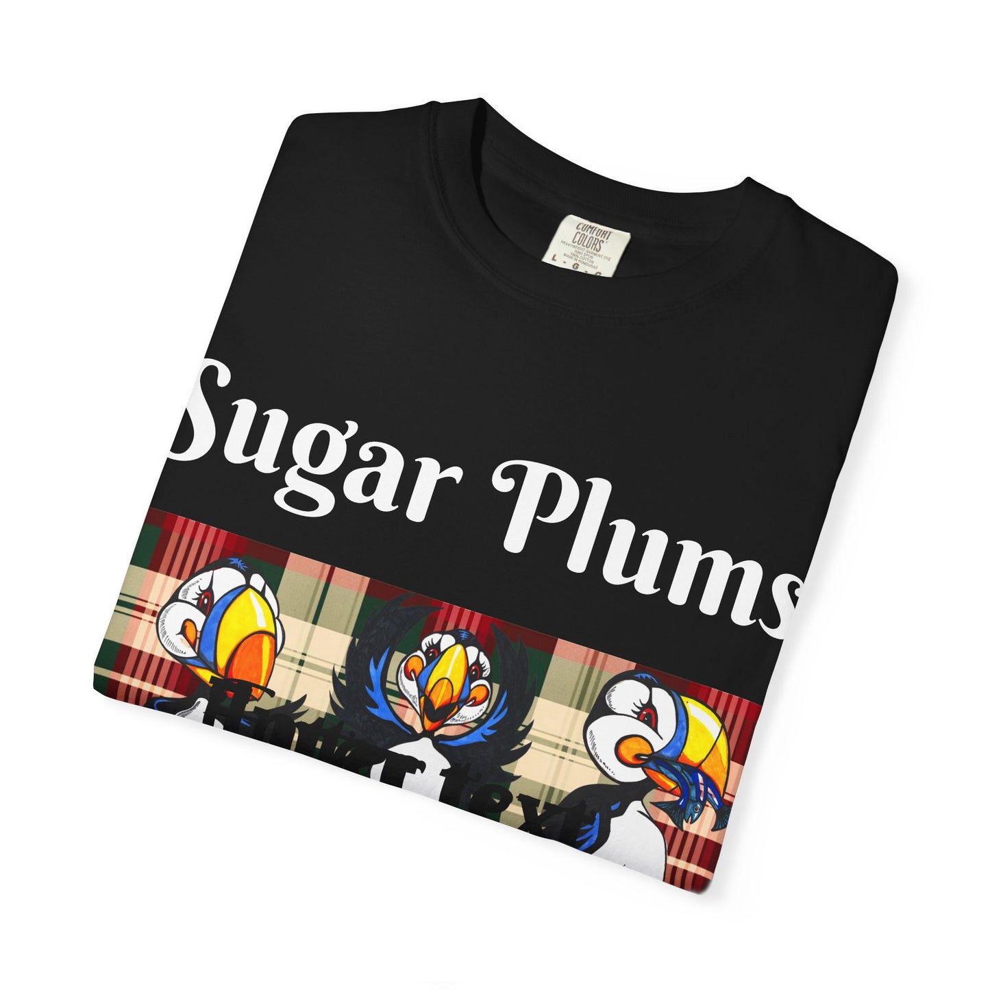 Christmas Puffin Unisex Garment-Dyed T-shirt