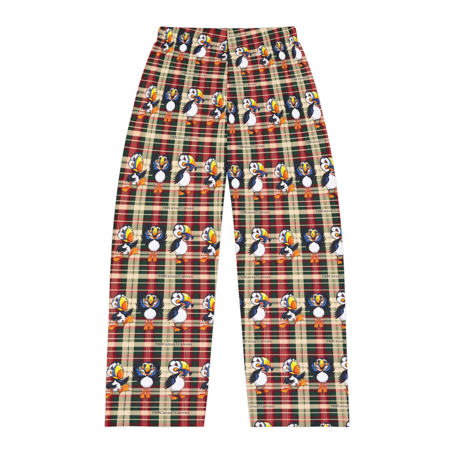 Puffin Plaid Pajama Pants – Men’s Cozy Holiday Sleepwear