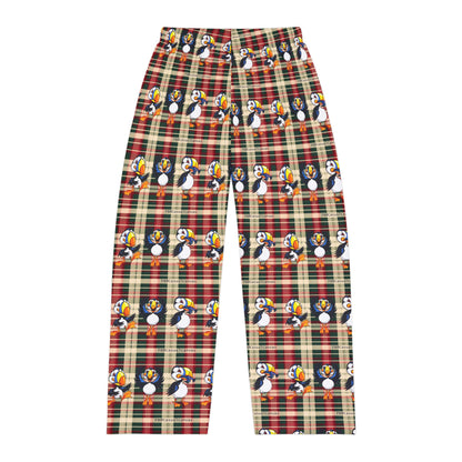 Puffin Plaid Pajama Pants – Men’s Cozy Holiday Sleepwear