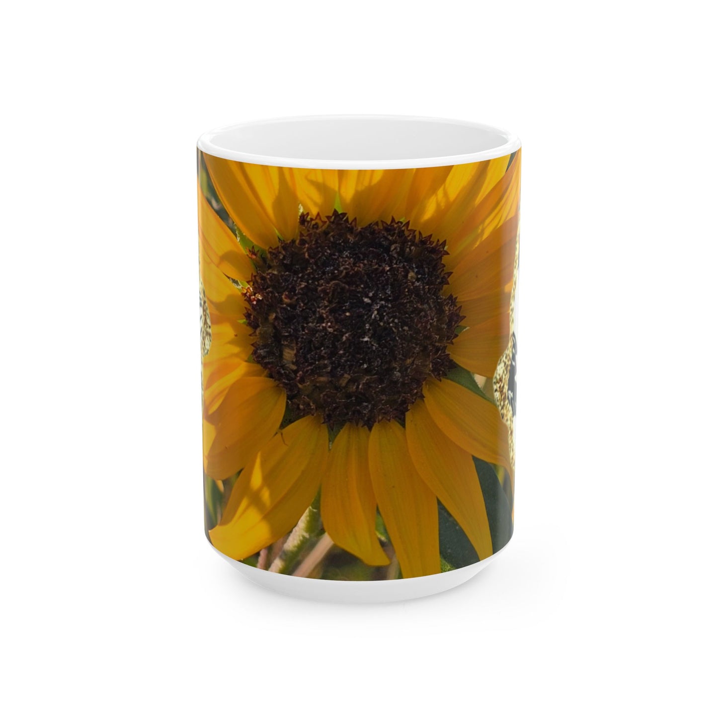Sunflower Ceramic Mug — 11oz & 15oz Floral Coffee Tea Cup