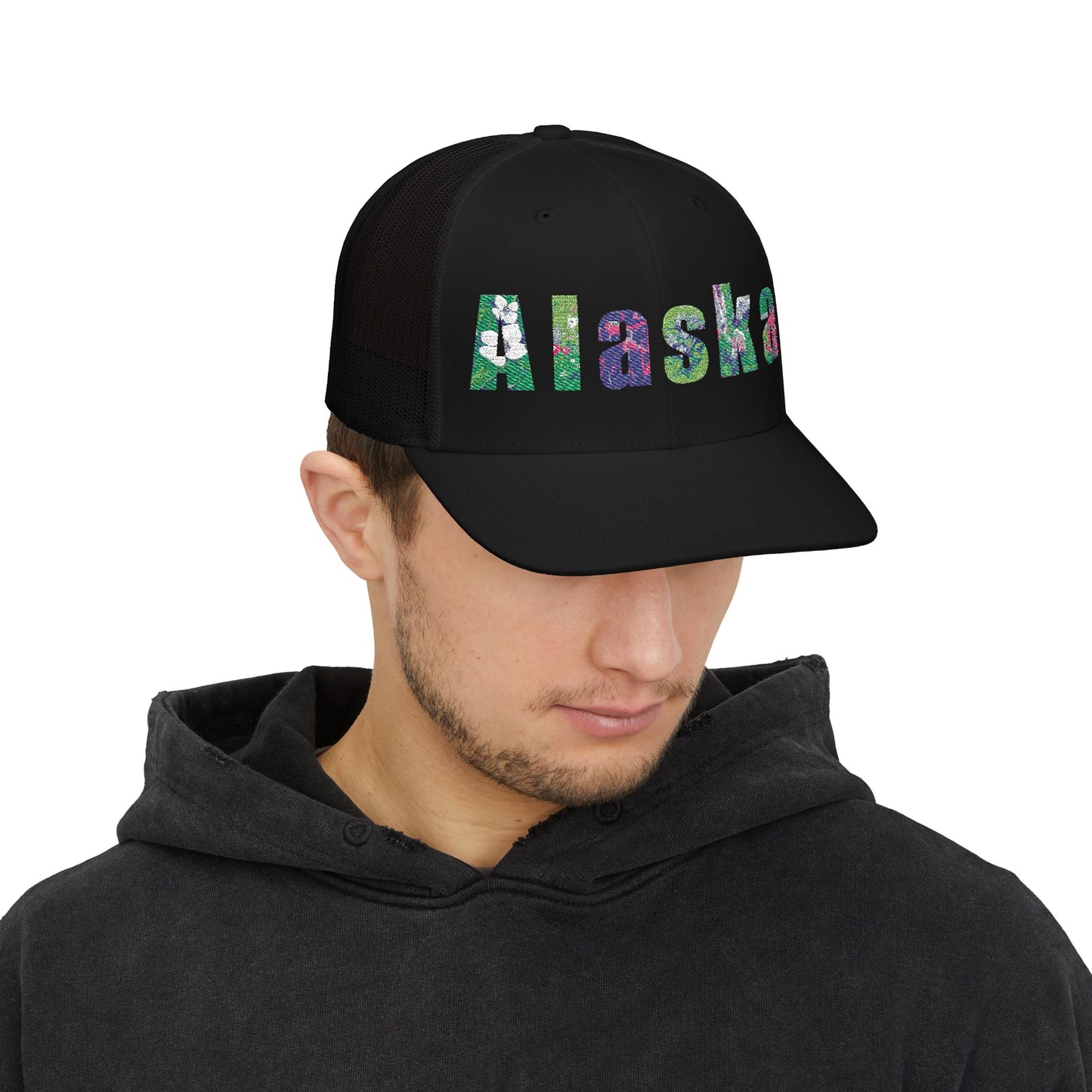 Alaska Floral Snapback Trucker Cap