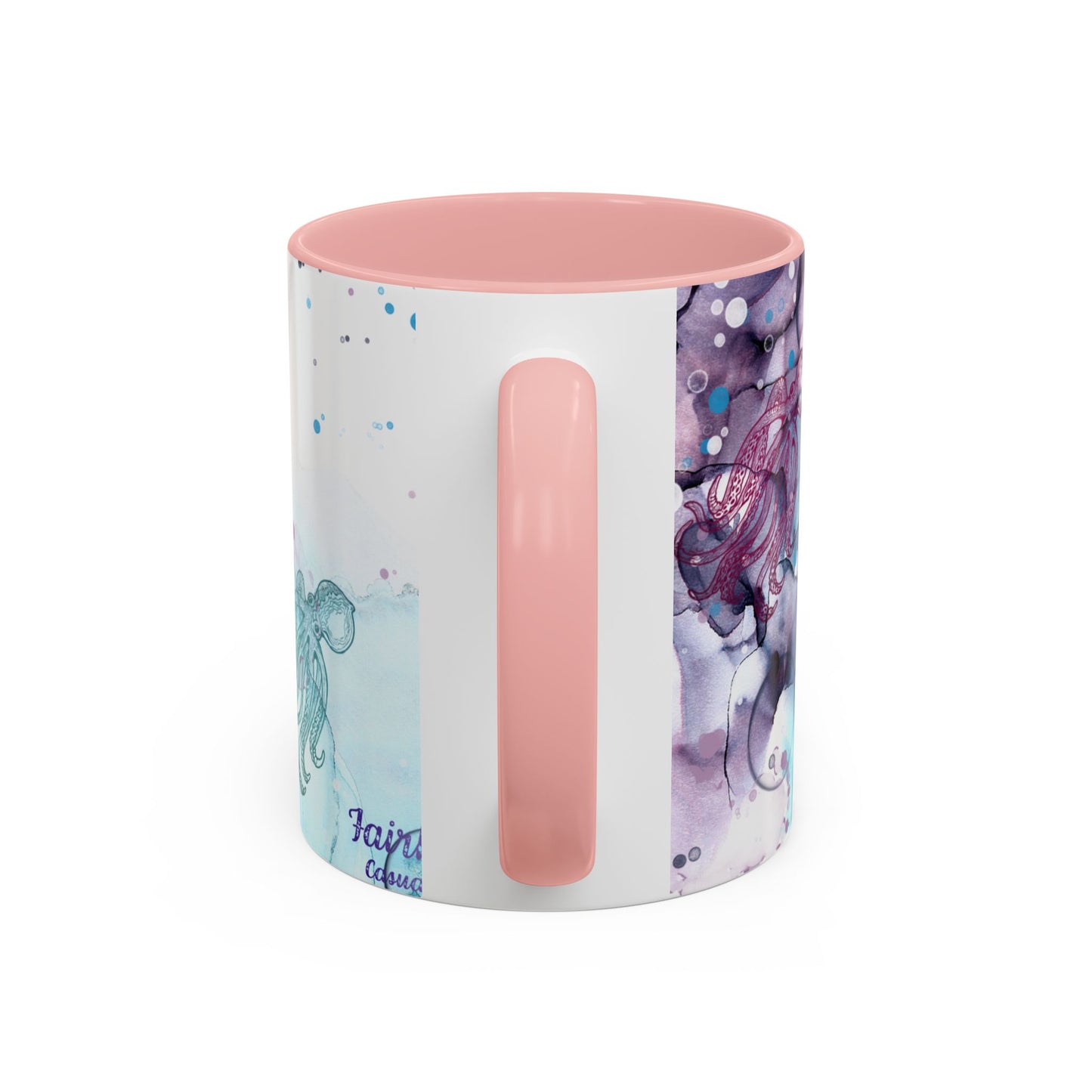 Octopus Watercolor Coffee Mug — Ocean Jellyfish Art Accent Mug (11/15oz)