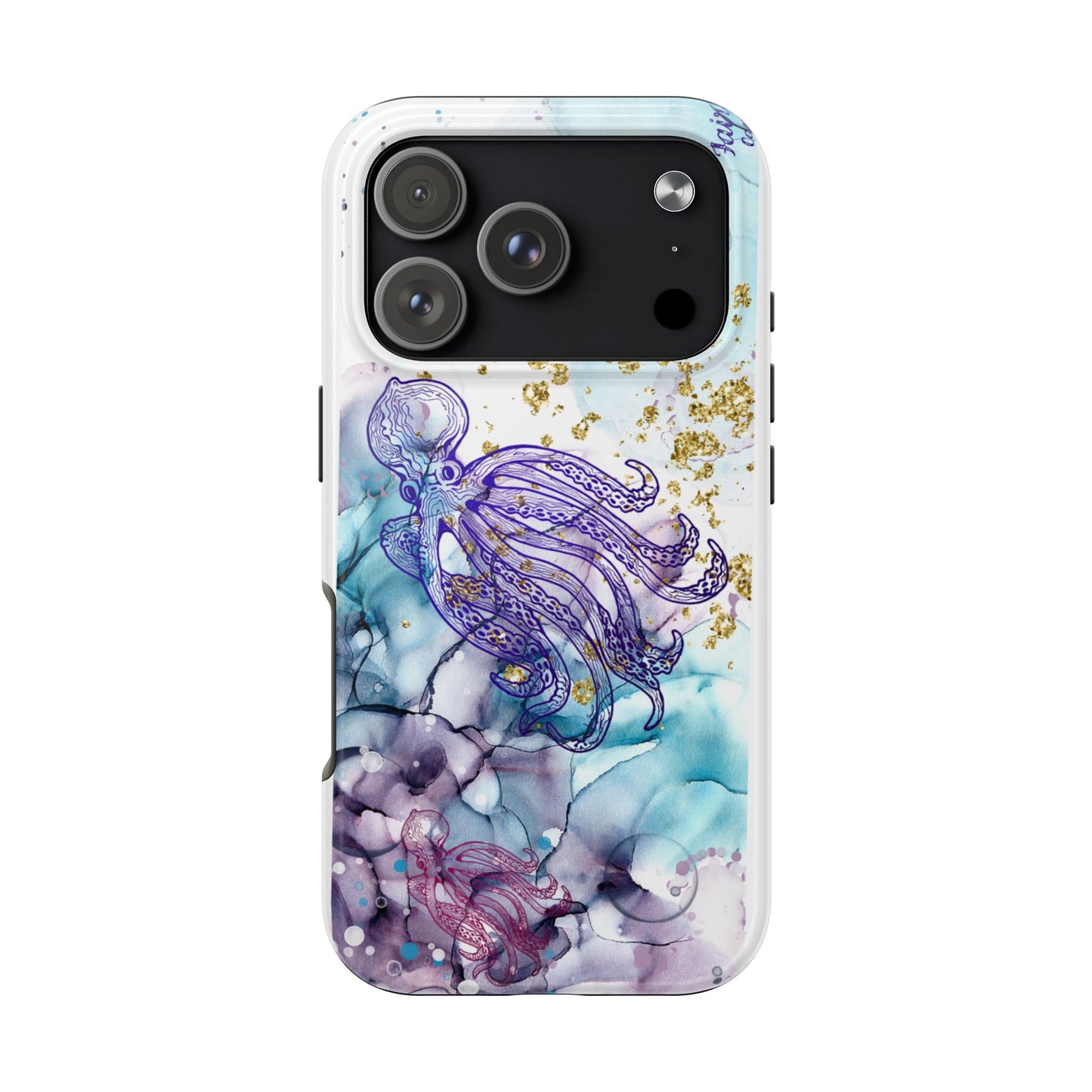Octopus Art Tough Phone Case — Purple Nautical Sea Creature Design