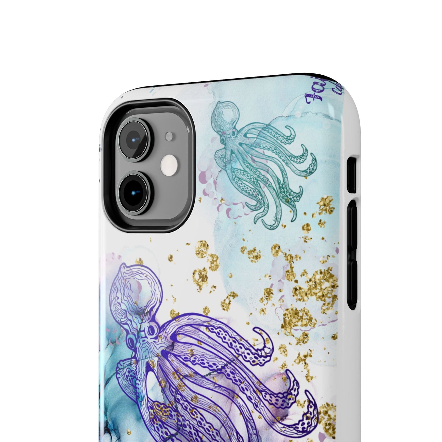 Octopus Art Tough Phone Case — Purple Nautical Sea Creature Design