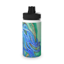 Blue Octopus Stainless Steel Water Bottle — Teal Ocean Art Sports Bottle