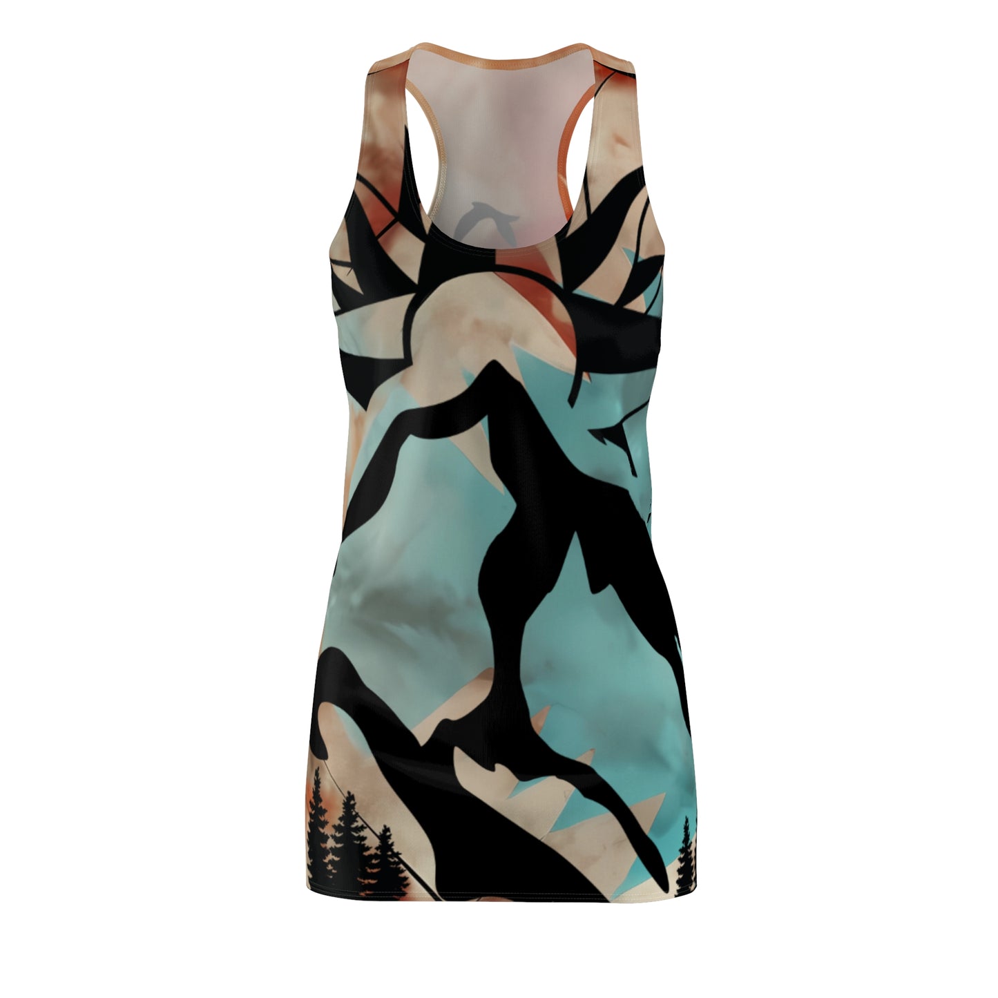 Mountain Sunrise Racerback Dress — Abstract Nature Print