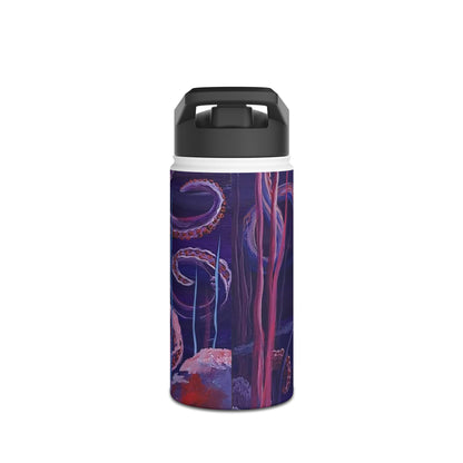 Octopus Art Stainless Steel Water Bottle — Surreal Deep Sea Design