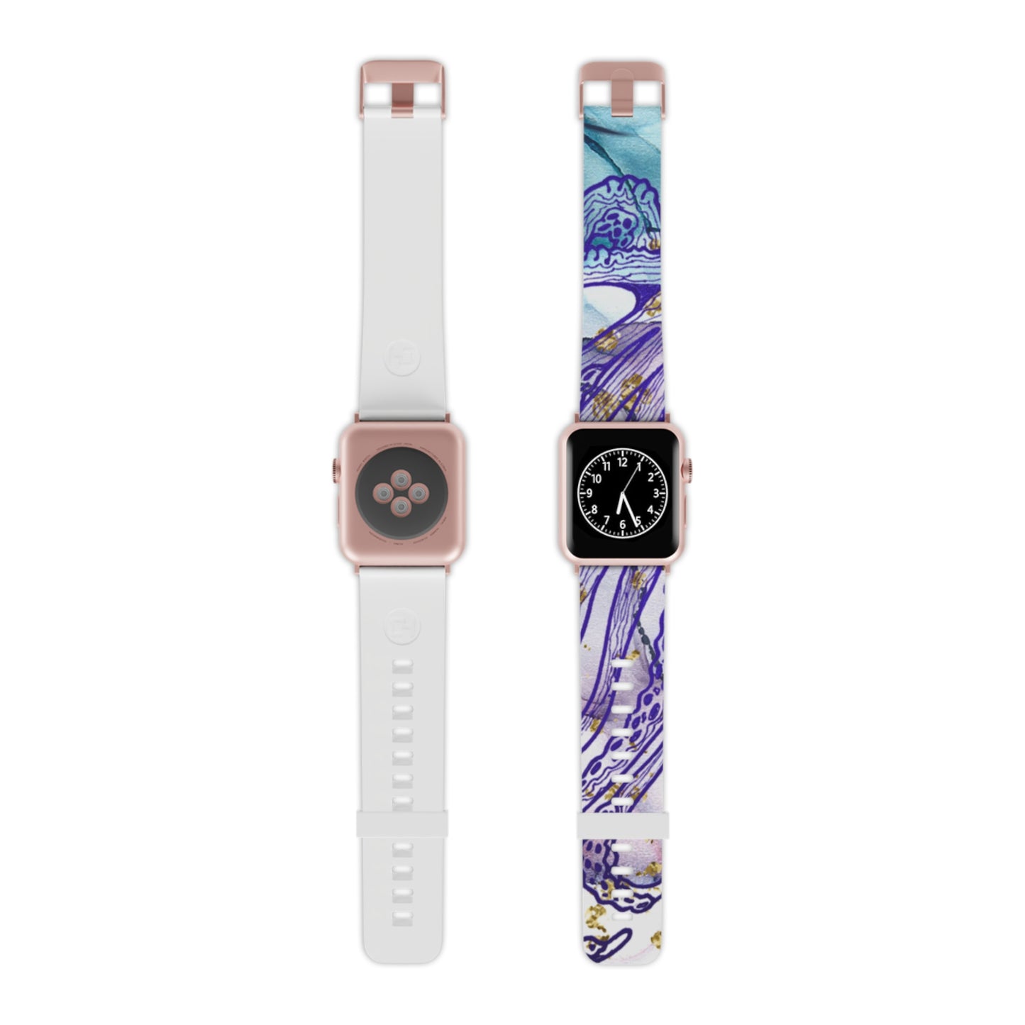 Purple Marble Apple Watch Band — Abstract Swirl Replacement Strap