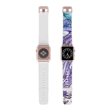 Purple Marble Apple Watch Band — Abstract Swirl Replacement Strap