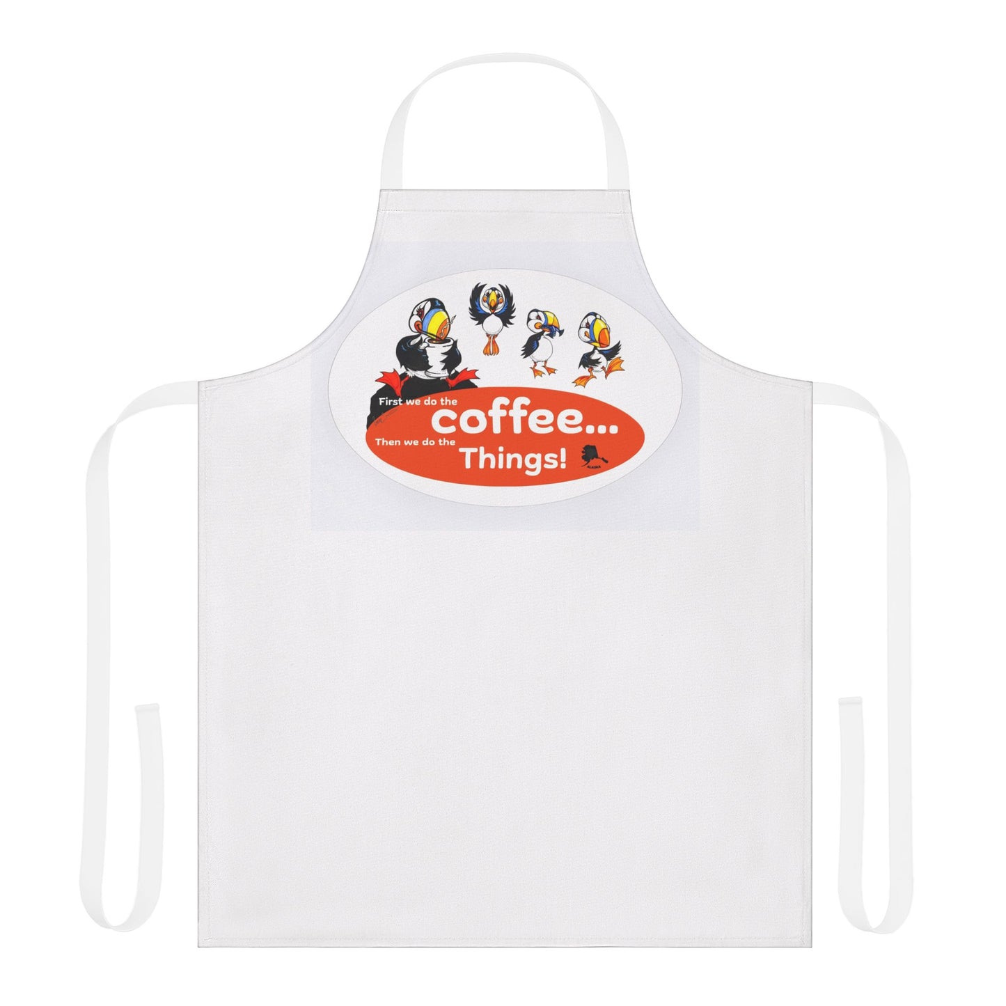 Coffee Penguin Apron – Funny "Coffee... Things!" Kitchen Apron for Baristas & Home Cooks
