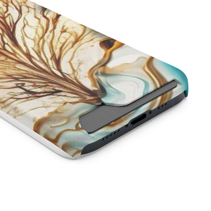 Card-Holder Phone Case — Protective Phone Case with Card Slot, Whimsical Art