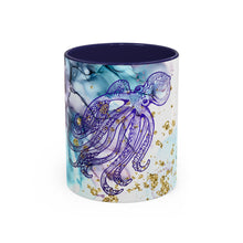 Octopus Watercolor Coffee Mug — Ocean Jellyfish Art Accent Mug (11/15oz)
