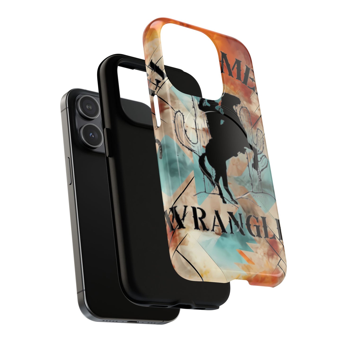 Elopement  Wrangler Tough Magnetic Phone Case — Rodeo Cowboy Silhouette Design