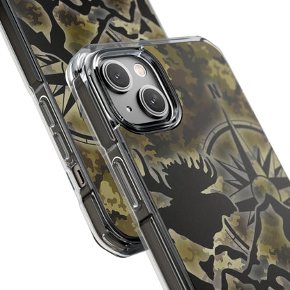 Camo Outdoors Phone Case — Compass & Wildlife Clear Magnetic Impact Case
