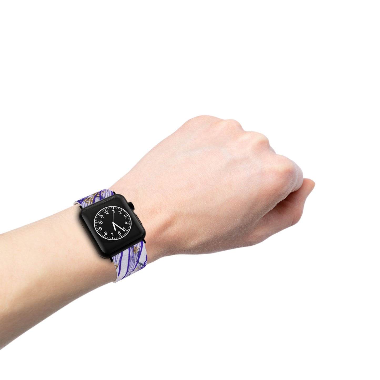 Purple Marble Apple Watch Band — Abstract Swirl Replacement Strap