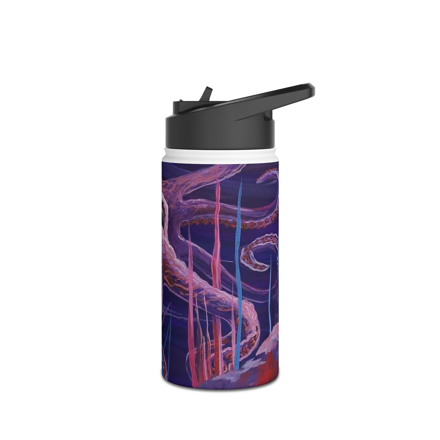 Octopus Art Stainless Steel Water Bottle — Surreal Deep Sea Design