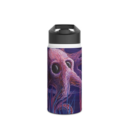 Octopus Art Stainless Steel Water Bottle — Surreal Deep Sea Design