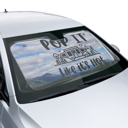 Car Sunshade — "Pop It Like It's Hot" RV Camping Windshield Shade