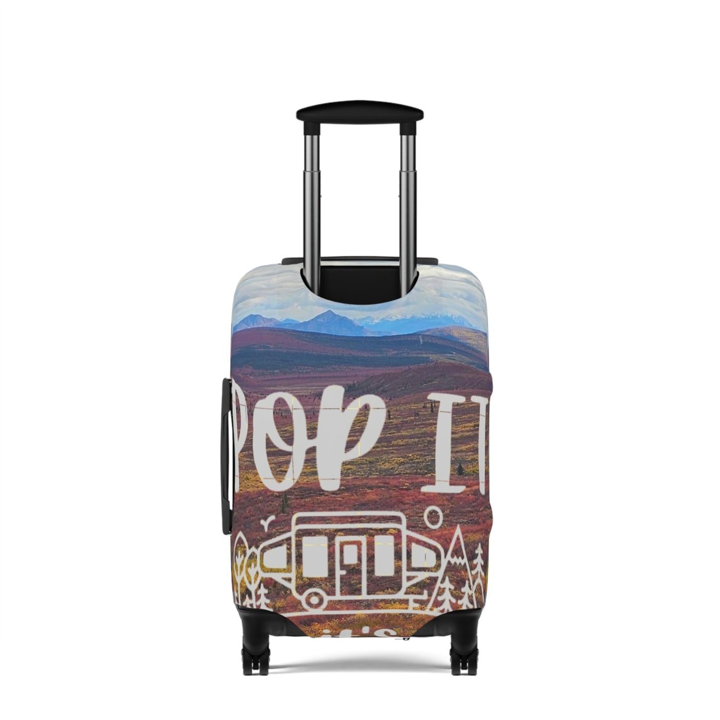 Pop It Camper Luggage Cover — Scenic RV Travel Suitcase Protector