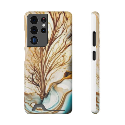 Card-Holder Phone Case — Protective Phone Case with Card Slot, Whimsical Art