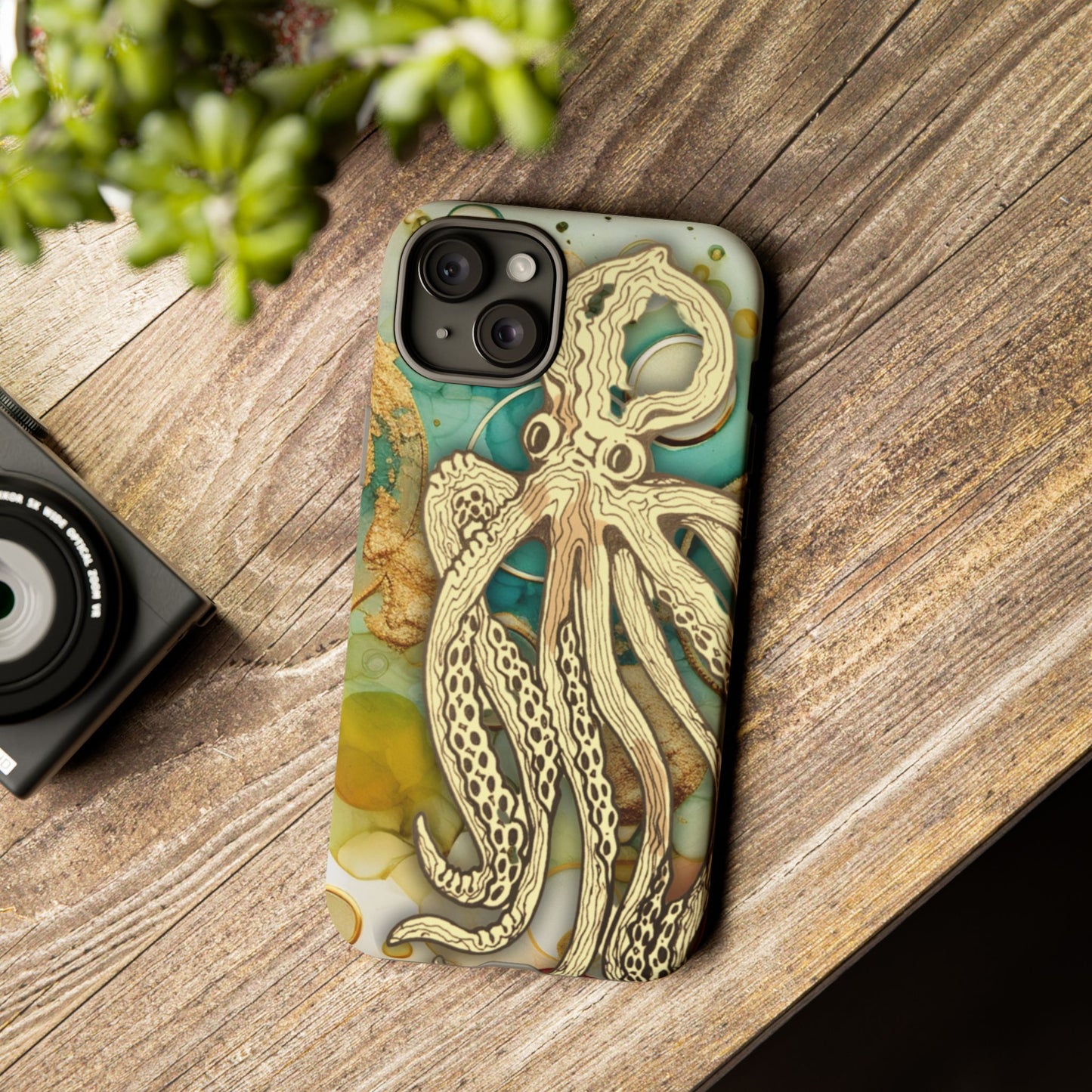 Octopus Art Phone Case – Nautical Oceanic Protective iPhone Cover