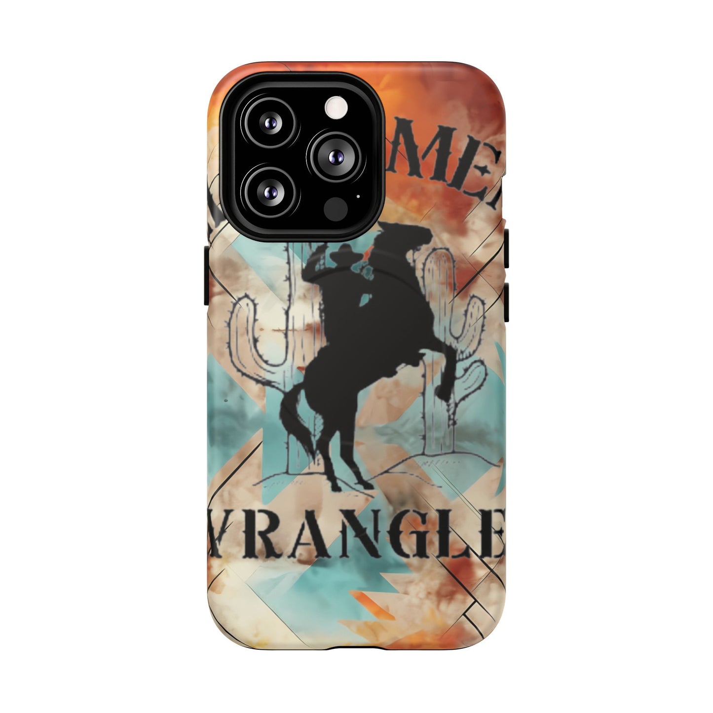 Elopement  Wrangler Tough Magnetic Phone Case — Rodeo Cowboy Silhouette Design