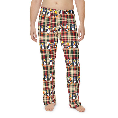 Puffin Plaid Pajama Pants – Men’s Cozy Holiday Sleepwear