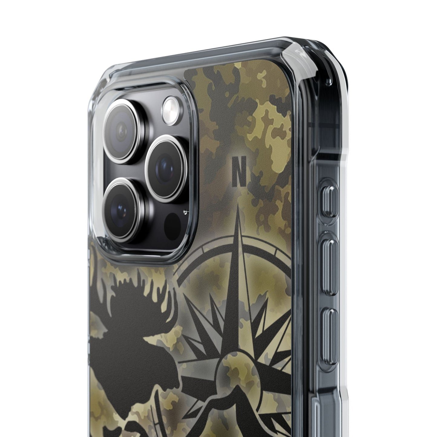Camo Outdoors Phone Case — Compass & Wildlife Clear Magnetic Impact Case